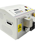 Heavy Duty Automatic Tube Cutter With Fast Stepper Motor And Dependable Belt Feed Cuts Pvc Silicone Heat Shrink Teflon Tubing shown with LED controls.