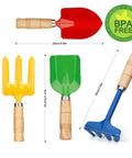 Beefy Built To Last Garden Tool Set With Shovel Trowel Rake And Fork Real Metal Tools With Hardwood Handles Outdoor Digging Gear.