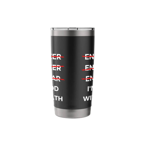 Funny Engineer Tumbler With Sarcastic Math Jokes And Misspelling Humor, Stainless Steel Insulated Travel Cup Front View