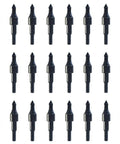 Pack Of 24 100 Grain Screw In Archery Field Points For Target Practice Arrows Durable Rust Resistant Steel With Black Zinc Finish