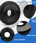 5/8-11 Thread Angle Grinder Flange Nuts, 2 Pack Self-Locking Flange Nut for 4.5 and 5 Inch Grinders, knurled detail