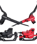 Grip Tight Rear Hydraulic Disc Brake Two Piston Caliper With 1400mm Hose Line For Mountain Bikes Fits 160mm Rotor showing red and black components.