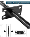 Pro Grade Gimbal Bearing Installer Kit With Puller Remover And Engine Alignment Tools For Mercruiser MR Bravo OMC Cobra And Volvo Stern Drives Replacement Set, showing black bearing puller and components