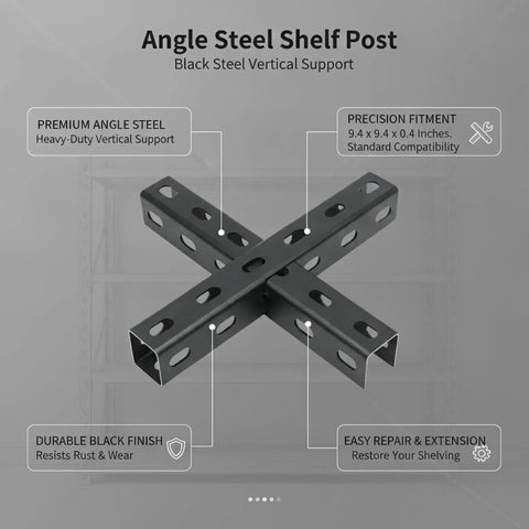 Heavy Duty Vertical Post For Standard Angle Steel Shelving Systems Garage And Warehouse Rack Repair Replacement Upright