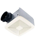 Whisper Quiet 110 CFM Vent Fan With 6 Inch Duct Connector And Hanger Bars Energy Star Certified 0.7 Sones White Cuts Smoke