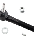 Front Inner And Outer Tie Rod Ends And Drag Links Steering Kit For Jeep Wrangler 2007 Through 2018 JK Models Includes Upper And Lower Outer Tie Rods For Beefed Up Reliable Steering Heavy Duty Parts Easy Install Off Road Ready black tie rod end with nut and washer