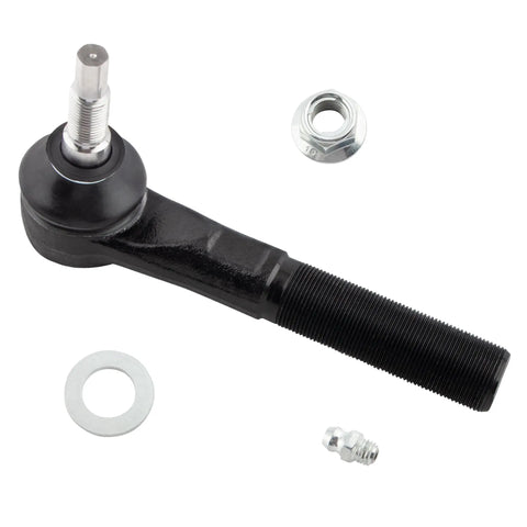 Front Inner And Outer Tie Rod Ends And Drag Links Steering Kit For Jeep Wrangler 2007 Through 2018 JK Models Includes Upper And Lower Outer Tie Rods For Beefed Up Reliable Steering Heavy Duty Parts Easy Install Off Road Ready black tie rod end with nut and washer