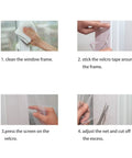 Installation steps for 2 Pack Mosquito Net For Windows Upgrade Fly Window Screen Mesh Insect Netting 1.5m x 2m Bug Bee Protector