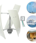 500W Vertical Wind Generator for Off Grid Power, 24V Output Wind Turbine with controller, boat and mobile home use