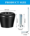 5 Piece Roller Skate Toe Stop Set With 1 Pair Of Toe Stops For Quad Skates Rubber Brake includes dimensions and wrench