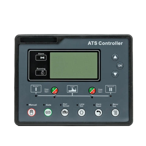 Generator Controller Panel Dual Power Module HAT700 Process Controller For Smooth Auto Transfer And Power Switching 1 Piece Plug In ATS controller front view