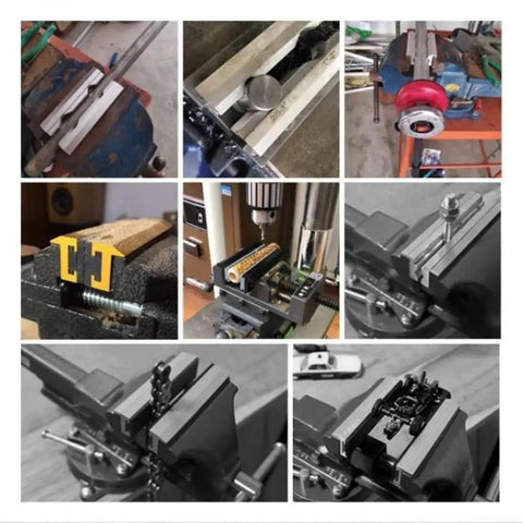 Beefy Heavy Duty Milling Steel Vise Hard Jaw Replacement Plates For 4 Inch 5 Inch 6 Inch 8 Inch Vises Installation Included Expands Clamp Range For Pipes And Cylinders Protects Workpieces From Bumps And Scratches, steel vise jaws for clamping pipe