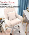 Cozy Velvet Desk Chair With Pillow Upholstered Vanity Chair For Girls And Women in a styled living room setting.