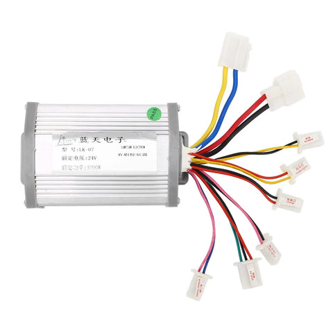 24V Electric Bike Speed Controller For 1000W Brushed Motors Aluminum Alloy Construction For Rugged Outdoor Use Ride Ready Throttle Control With Undervoltage And Overcurrent Safety Great For E Bikes And E Trikes Enthusiasts