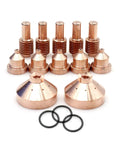 Ice-40C T Plasma Electrode Replacement Kit For Spectrum 625 Cutter PKG 15, including copper electrodes and O-rings displayed.