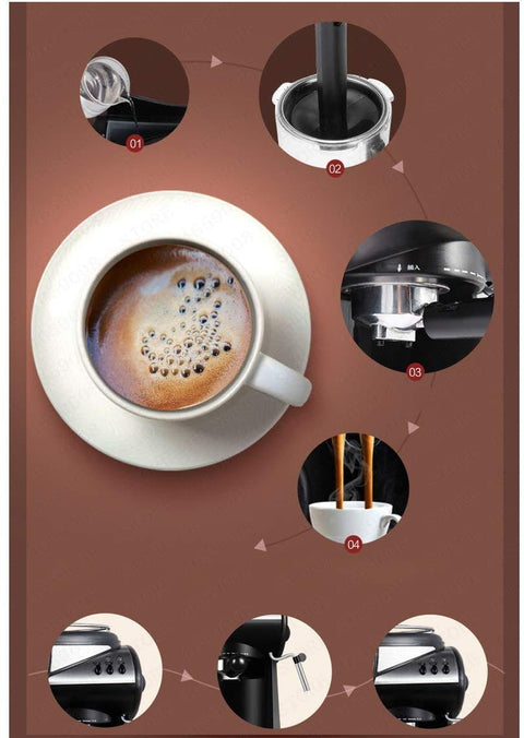 Dual Boiler Espresso Coffee Machine With 20 Bar High Pressure Pump And Double Pumps, Two Flavor Options brewing coffee