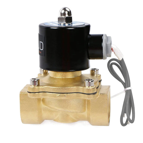 Brass 1 Inch Electric Solenoid Valve 24V DC Normally Closed with Viton Seals, corrosion resistant industrial grade valve