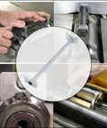 Collage showing Portable Planer Knife Setting Gauge Jig for Delta 12 Inch Planers with close-ups of installation and use.