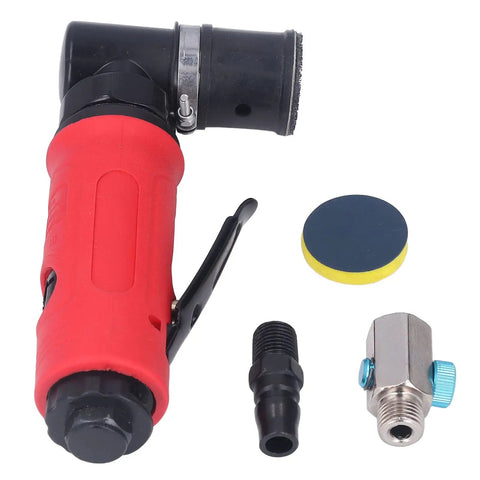 15000 RPM Air Die Grinder With Built In Muffler And Red Protective Sheath, Compact Pneumatic Spot Mill For Rust Removal And Deburring, Zinc Alloy Construction With Low Vibration, Pro Shop Tool That Busts Rust Fast and accessories.