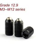 Tough As Nails Carbon Steel Spring Ball Plungers Featuring Wave Bead Cores That Push In Easy And Hold Firm For Rock Solid Positioning Accuracy Inside M10 By 16Mm Dimension Ten Piece Bundle with grade 12.9 black steel.
