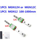 12mm Linear Rail System With Heavy Duty Block For 3D Printers And CNC Machines, rails and blocks shown with components