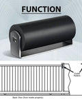 6 Inch Slide Gate Roller Set Of 2 With Weld-On Bracket For Gate Hardware, heavy-duty rubber roller, diagram of installation function