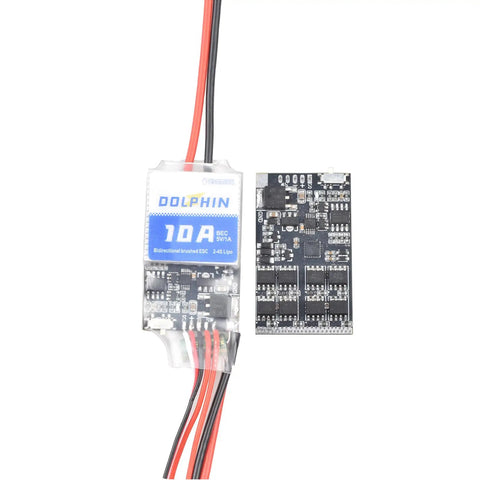 10A Brushed RC ESC With Bidirectional Control For Dope Boats, Tanks And Cars, Compatible With 130 And 180 Brushed Motors