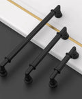 Matte Black 5 Inch Cabinet Handles Set 10 Pack Heavy Duty Solid Metal Kitchen Cabinet Pulls For Cupboards And Drawers Rustproof Anti Corrosion