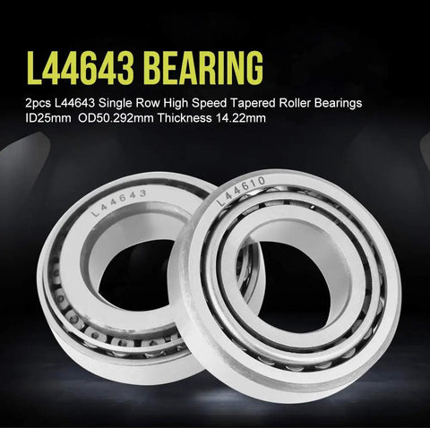 Two Pack High Speed Tapered Roller Bearings With 25 mm Inner Diameter And 50.292 mm Outer Diameter And 14.22 mm Thick