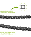 130L #35 chain with connecting link for 12 Tooth Centrifugal Clutch With Three Quarters Inch Bore For 2 To 6.5 HP Engines