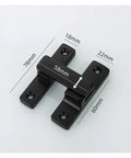 Sliding Door Latch Zinc Alloy Right Angle Bolt Lock For Cabinets And Equipment Enclosures with measurements.
