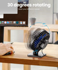 USB Desk Fan Personal Portable Cooler Tiny Yet Mighty With 3 Speeds Quiet Under 50dB Tabletop Fan For Home Office Car Travel Blue Ultra Lightweight Adjustable Tilt Head USB Powered Compact Comfort For Hot Summers