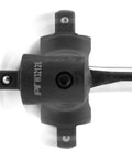 Close-up of swivel head of Heavy Duty 30 Inch Breaker Bar With 180 Degree Swivel Head for 1/2 Inch Drive in Chrome Vanadium steel.