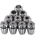 High Precision ER20 Spring Steel Collet Set, 10 Pieces CNC Milling Lathe Tools with various sizes from 3mm to half inch.