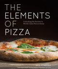 The Elements of Pizza book cover with a wood-fired margherita pizza by Ken Forkish