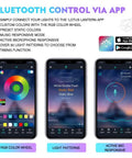 App interface for Double Row RGB LED Underglow Light Kit With Bluetooth App Control And Wireless Remote 4 Pack Underbody Neon Lights