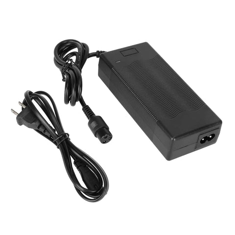 42V 2A Universal Battery Charger Adapter For 36V Lithium Battery Packs With 3 Prong Inline Connector Built In Overvoltage Overload Overheat Protection And Charge Indicator Red To Green For Electric Scooters
