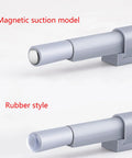 Magnetic and rubber styles of upgraded cabinet push latch for doors and drawers, touch catch hardware for kitchen, push to open rebounders.