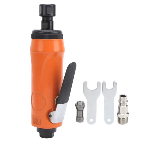 Heavy Duty Pneumatic Air Die Grinder With Straight Shaft And 20000 RPM, Compact Lightweight Build with accessories for polishing and grinding.