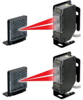 Outdoor NIR Reflective Photoelectric Sensor Pack Of 2 With Dark On, Adjustable Sensing Distance, Weatherproof IP66, prewired sensors