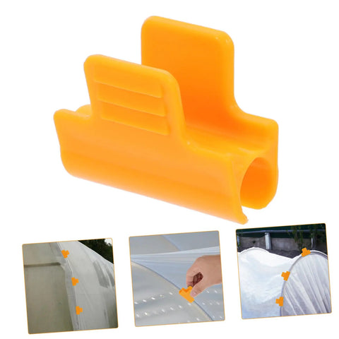 30 Pack Grab And Go Greenhouse Clip Set For Securing Plastic Film Tarpaulin Netting And Shade, Heavy Duty Clamp Buckles With No Slip Grip, Yellow ABS Plastic, Weatherproof, Great For Garden Greenhouse DIY Projects
