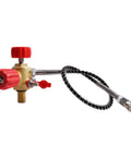 DIN Valve Scuba Adapter With Gauge M18x1.5 DIN Thread High Pressure 4500 Psi 300 Bar PCP Paintball Filling Station with 24 Inch Soft Hose