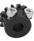 Close-up of Pro-Grade 8mm Bevel Pinion Gear 14 Teeth with Cast Steel Clamp Bore Sprocket for industrial automation use