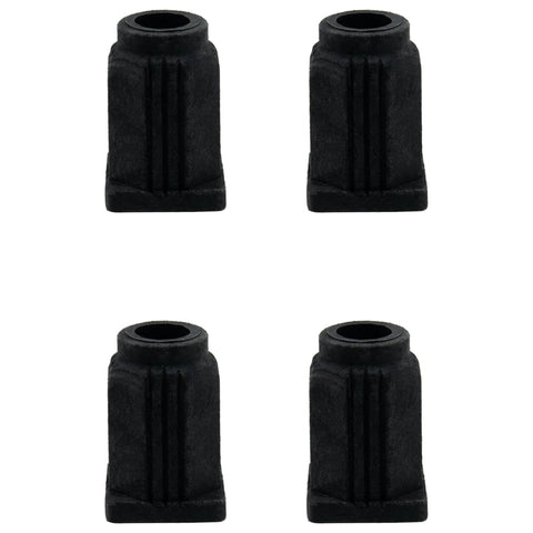 4 Pack Caster Sleeve Inserts Black Plastic Stem Socket For Chair And Table Caster Rods 25 X 25 X 38 Mm Easy To Install PP Material
