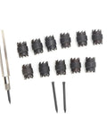 Thirteen Piece Spot Weld Cutter Set For Electric Drill, Three Eighths Inch Double Sided Weld Removal Kit For Thin Metal Sheets