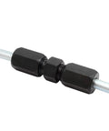 4LifetimeLines 3/8 in high-pressure compression union, black-oxide steel, tube connector (side view)