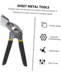 Manual Metal Bender Tool With Straight Jaw, Hand Seamer for bending, flattening, and seaming metal, features lightweight design.