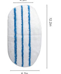 8 Pack Steam Mop Pads For ThermaPro 10-In-1 Steam Mop with blue stripes, washable microfiber, dimensions labeled
