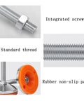 Heavy Duty Metal Table Legs With Rubber Padded Levelers Adjustable Screw In Furniture Supports showing integrated screw and rubber pad.