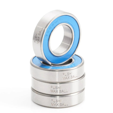 Cartridge Bearings 15x28x7mm Set For Bikes With Blue Chrome Steel Sealed Grease Full Balls 6902 Style Heavy Duty Hubs Pivot Replacement No Retainer Durable Bearing Kit 4 Pieces, stacked